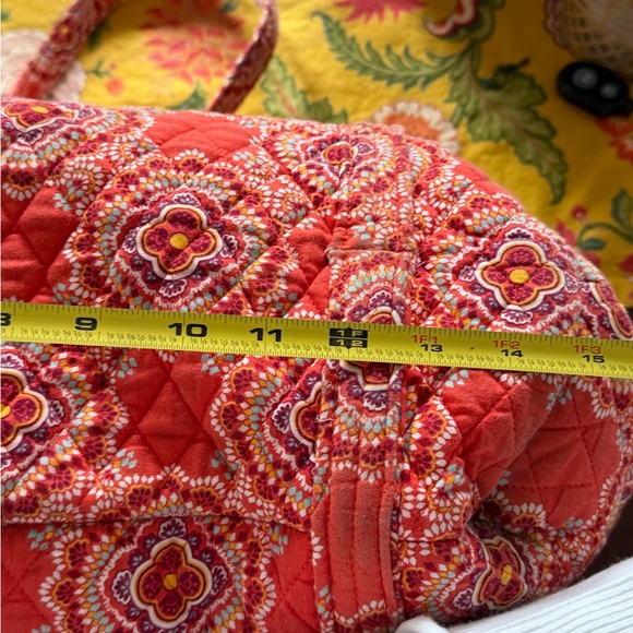 Vera Bradley orange batik X-Large all-over print Tote weekender duffel bag - Picture 7 of 11